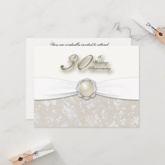 Inbjudan till 30-års bröllopsjubileum (Fram/Back In Situ)