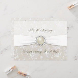 Inbjudan till 30-årsdagen för Damask-inbjudan Bröl