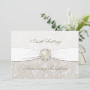 Inbjudan till 30-årsdagen för Damask-inbjudan Bröl