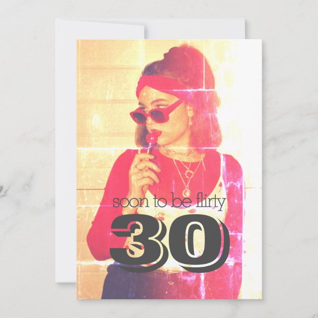 Inbjudan till 30års födelsedag (Framsida)