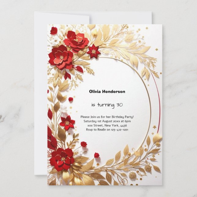 Inbjudan till 30års födelsedag (Framsida)