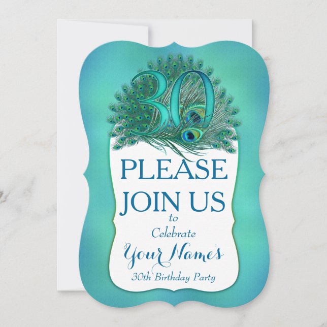 Inbjudan till 30års födelsedag (Framsida)