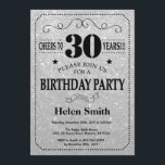 Inbjudan till 30års födelsedag Black och Silver Gl<br><div class="desc">Typografi av 30års födelsedag inbjudan Black och Silver Glitter. Svarta och Silver Glitter-bakgrund. Vuxen födelsedag. Manliga Manar eller Kvinnor födelsedag. Barnpojke eller Dam Tonåring tonårsdagen Inbjudan. 13:e 15:e 16:e 18:e 20:e 30:e 40:e 60:e 70:e 80:e 90:e 100:e. Vilken ålder som helst. Om du vill göra ytterligare anpassningar klickar du på...</div>