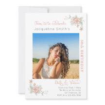 Inbjudan till 30års födelsedag Blommigt