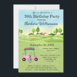Inbjudan till 30års födelsedag Dam Golfer-tema<br><div class="desc">Denna festliga inbjudan till 30års födelsedag har ett Golftema och det är perfekt för en Dam Golfer. Den har en Golf Cart med Golf-Klubbar på en Golf Course. Mycket att anpassa för att passa ditt eget evenemang. Vi har alla ingredienser för att göra det till ett speciellt party - till...</div>