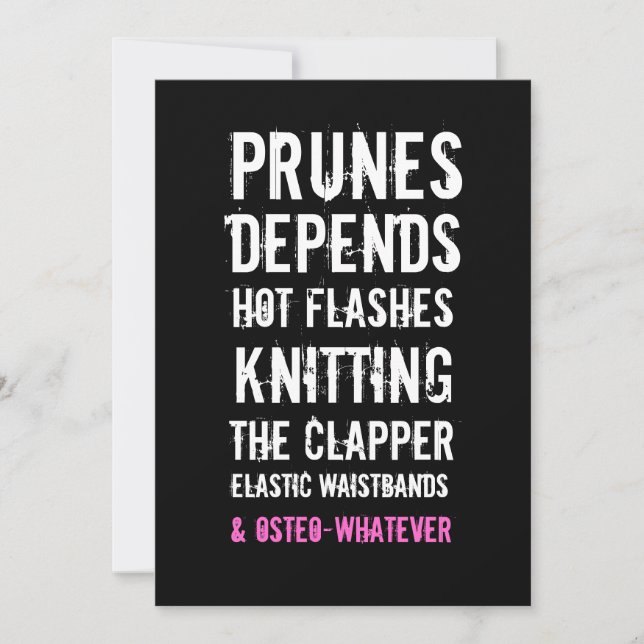 Inbjudan till 30års födelsedag - Damer och gamla D (Framsida)