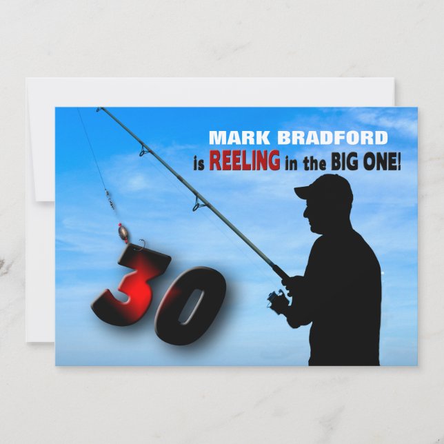 Inbjudan till 30års födelsedag - fiske/påfyllning (Framsida)