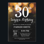 Inbjudan till 30års födelsedag i Guld Glitter<br><div class="desc">Överraskad inbjudan till 30års födelsedag med Guld String Ljus med Guld Glitter-bakgrund. Guld födelsedag. Vuxen födelsedag. Manar eller Women Bday Inbjudan. 13:e 15:e 16:e 18:e 20:e 30:e 40:e 60:e 70:e 80:e 90:e 100:e, oavsett ålder. Om du vill göra ytterligare anpassningar klickar du på knappen Anpassa och användor verktygen som är...</div>