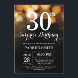 Inbjudan till 30års födelsedag i Guld Glitter<br><div class="desc">Överraskad inbjudan till 30års födelsedag med Guld String Ljus med Guld Glitter-bakgrund. Guld födelsedag. Vuxen födelsedag. Manar eller Women Bday Inbjudan. 13:e 15:e 16:e 18:e 20:e 30:e 40:e 60:e 70:e 80:e 90:e 100:e, oavsett ålder. Om du vill göra ytterligare anpassningar klickar du på knappen Anpassa och användor verktygen som är...</div>