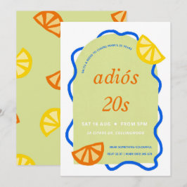 Inbjudan till 30års födelsedag mexikanska Adios 20