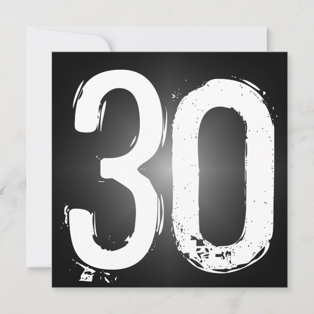 Inbjudan till 30års födelsedag-part (Framsida)