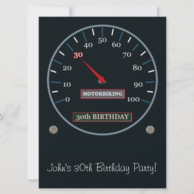 Inbjudan till 30års födelsedag-part (Framsida)