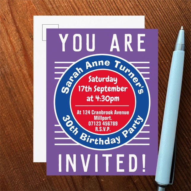 Inbjudan till 30års födelsedag-partiet (Skapare uppladdad)