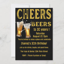 Inbjudan till 30års födelsedag-partiet Cheers & Öl