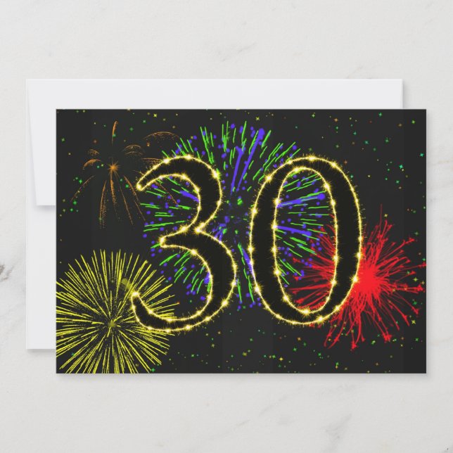Inbjudan till 30års födelsedag party (Framsida)
