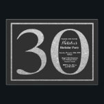 Inbjudan till 30års födelsedag-Silver-Glitter-kalk<br><div class="desc">Inbjudan till 30års födelsedag. Svarta och Silver Glitter Födelsedagsfest Inbjudan med bakgrunden till kretskort. Överraskad födelsedag. Vuxen födelsedag. Manar eller Kvinnor Bday Bash Party.
Om du vill göra ytterligare anpassningar klickar du på knappen Anpassa och användor verktygen som är utformat för att ändra mallen.</div>