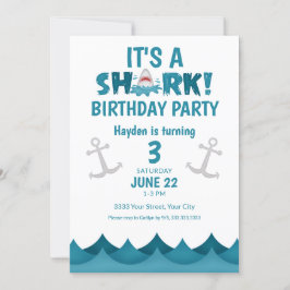 Inbjudan till 3:e födelsedagen till haj