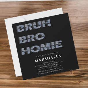 inbjudan till 3D-typografi av bruh-brohomie