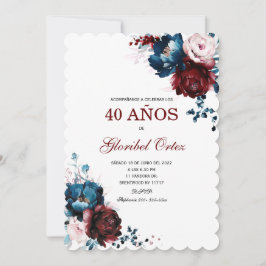 Inbjudan till 40-årsfirande kvinna Invitation