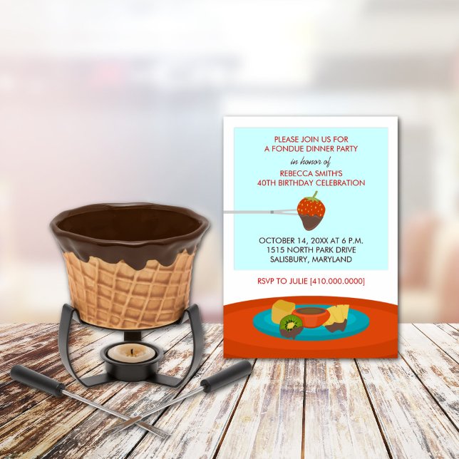 Inbjudan till 40:e födelsedagspresent för middagsp (Skapare uppladdad)