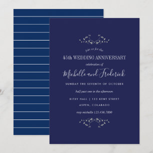Inbjudan till 45-års safirbröllopsjubileum