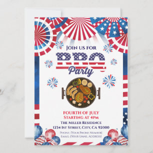 Inbjudan till 4:e juli grillfest, Partygäst i USA 