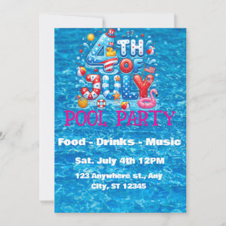 Inbjudan till 4 juli-poolparty