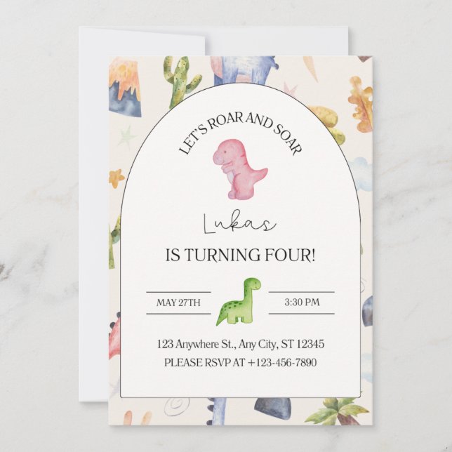 Inbjudan till 4e födelsedagen (Framsida)