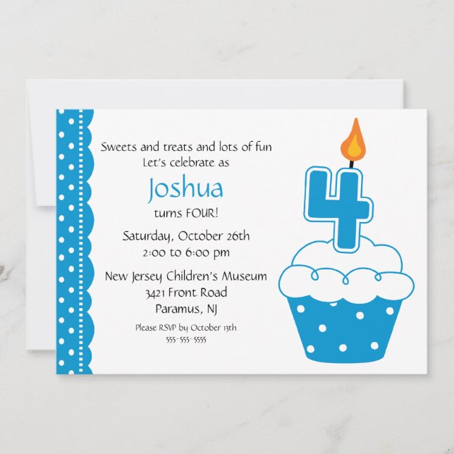 Inbjudan till 4e födelsedagen Cupaka (Framsida)
