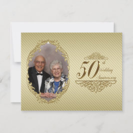 Inbjudan till 50-års bröllopsjubileum Foto Gratula
