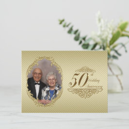 Inbjudan till 50-års bröllopsjubileum, fotokort