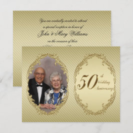 Inbjudan till 50-års bröllopsjubileum, fotokort