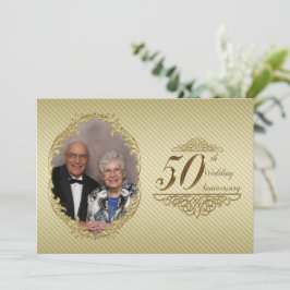 Inbjudan till 50-års bröllopsjubileum, fotokort