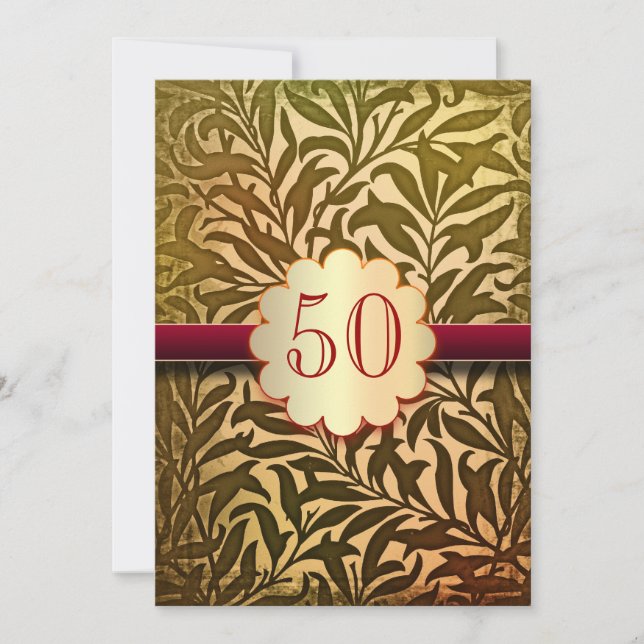 Inbjudan till 50-års guldbröllopsjubileum (Framsida)