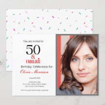 Inbjudan till 50 och Fabulous Birthday