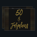 Inbjudan till 50 och Fabulous Gold Foil Birthday<br><div class="desc">50 och Fabulous Gold Foil Glamous Birthday bjudande. Du kan anpassa 50- och Fabulous-kortet med din information.</div>