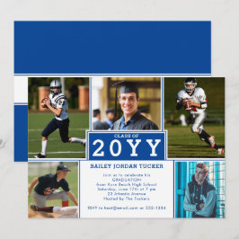 Inbjudan till 5-foto-djupblått Studenten