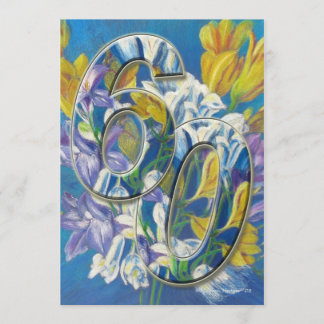 Inbjudan till 60-års bröllopsjubileum Freesias