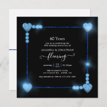 Inbjudan till 60-års diamantbröllopsfest