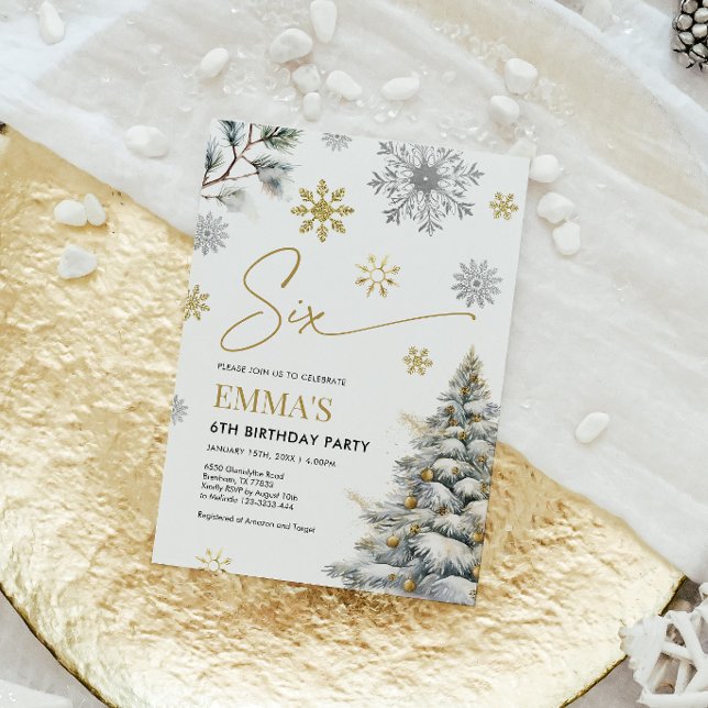 Inbjudan till 6e födelsedag, sexdagarsvinter (Skapare uppladdad)