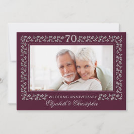 Inbjudan till 70-års bröllopsjubileum fest
