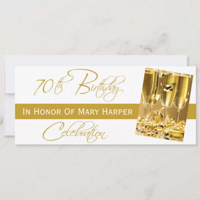 Inbjudan till 70 Födelsedagsfesters Firande (Framsida)