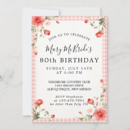 Inbjudan till 80-års födelsedagsfirande