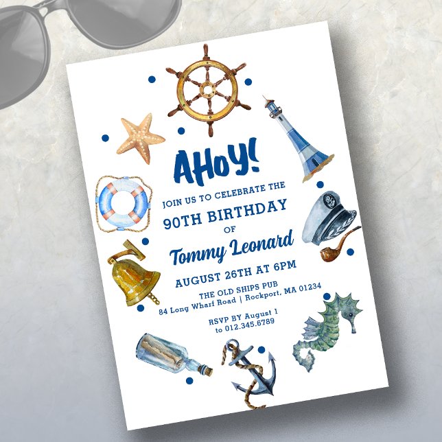 Inbjudan till 90:e födelsedagen Nautisk sommar 202 (Skapare uppladdad)