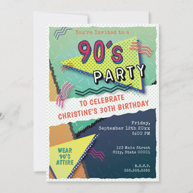 Inbjudan till 90:e Mönster-temat i PARTY (Framsida)