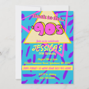 Inbjudan till 90 Nostaligic Throwback Birthday