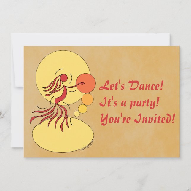 Inbjudan till abstrakt dansare (Framsida)