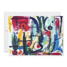 Inbjudan till abstrakt Färg Stollig