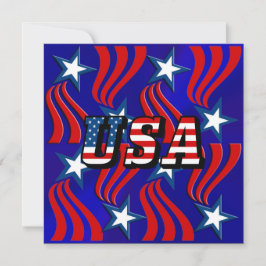 Inbjudan till abstrakt Flagga & USA-textparti