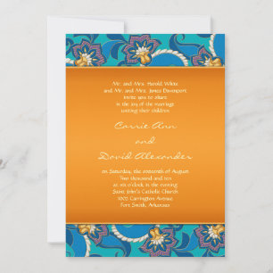 Inbjudan till abstrakt Lotus Flower Wedding